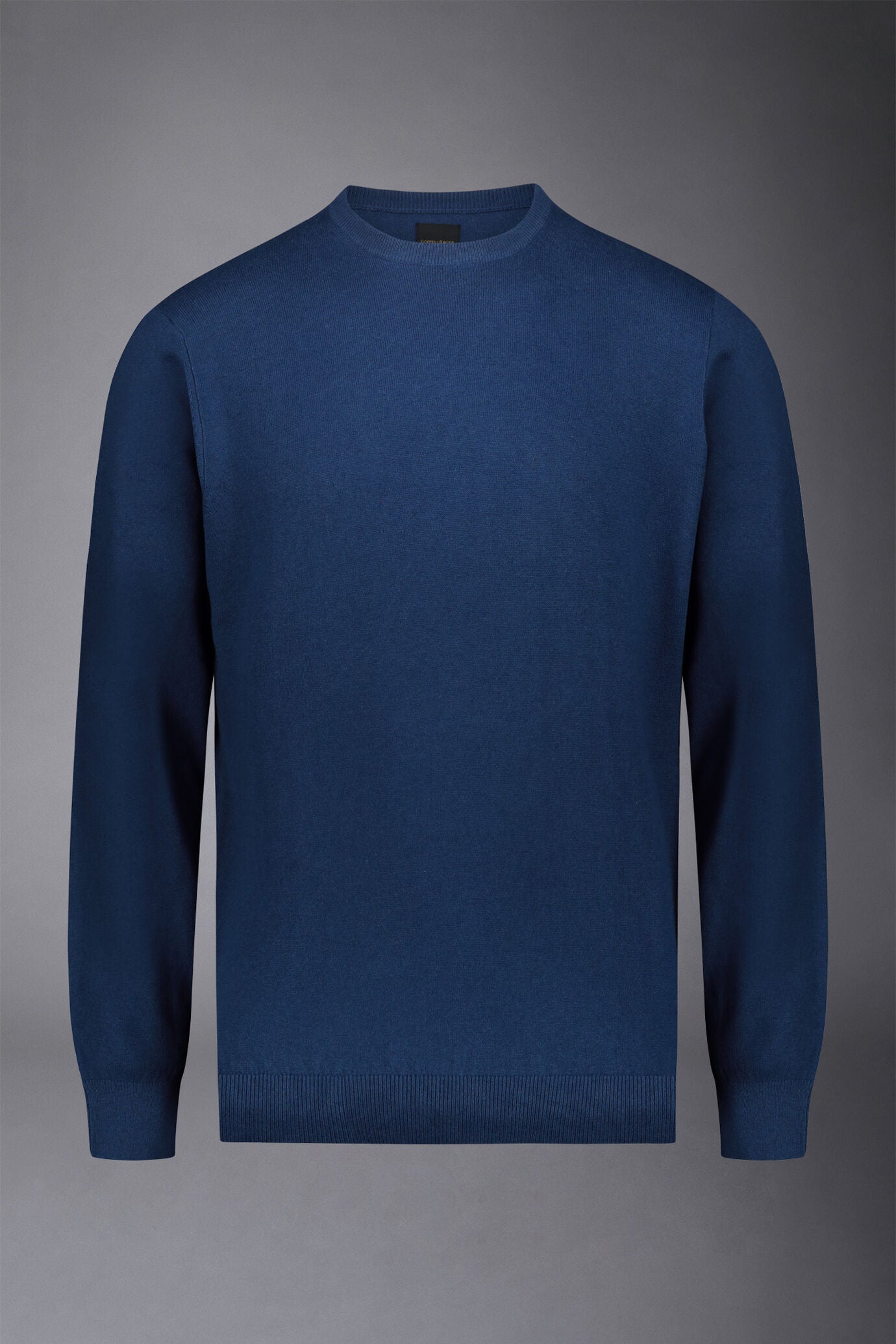 Men's roundneck wool and cotton sweater