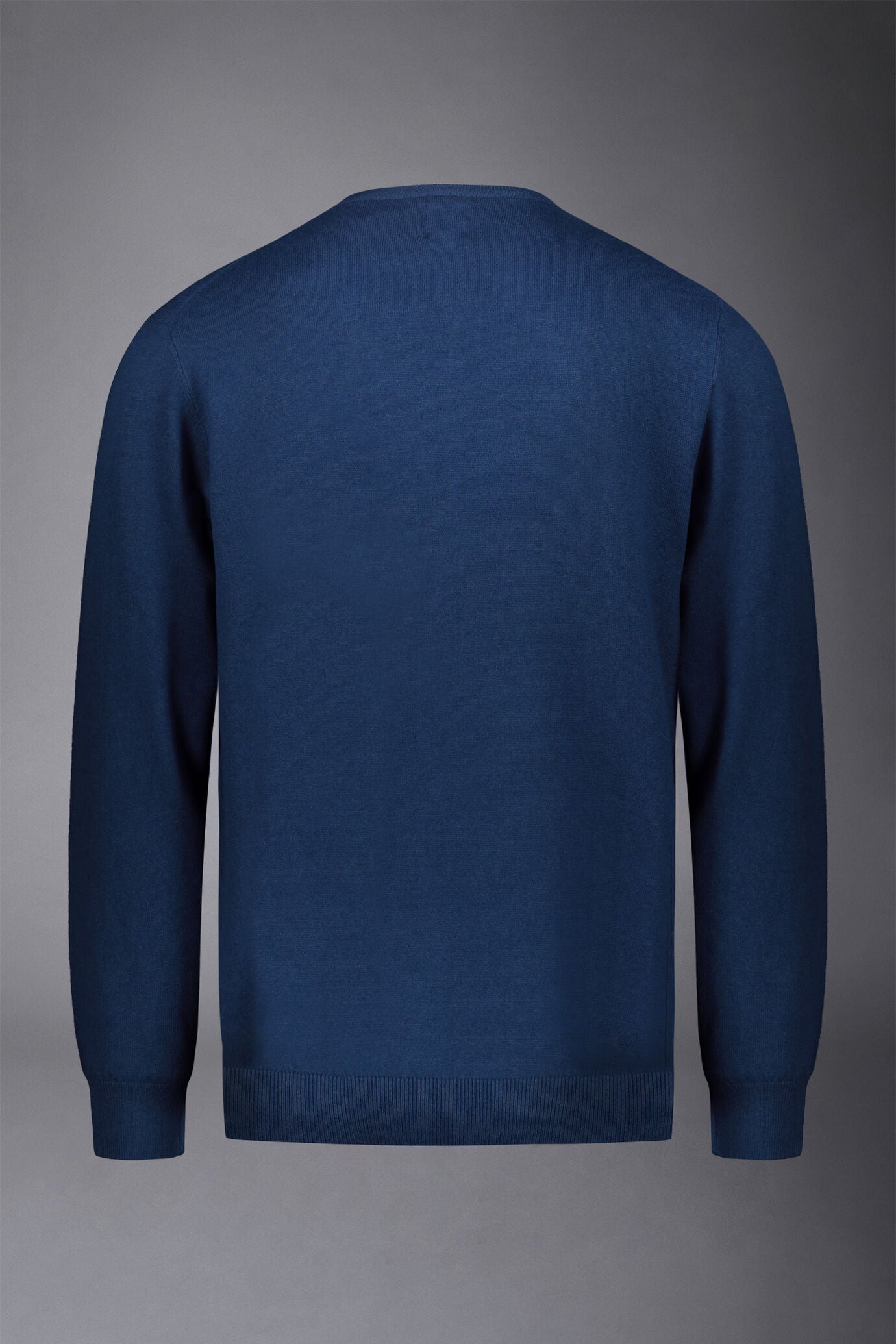 Men's roundneck wool and cotton sweater