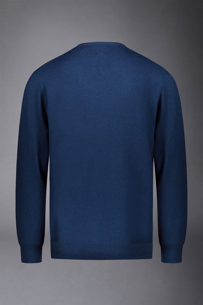 Men's roundneck wool and cotton sweater