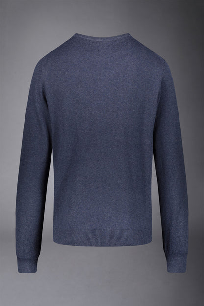 Men's roundneck wool and cotton sweater