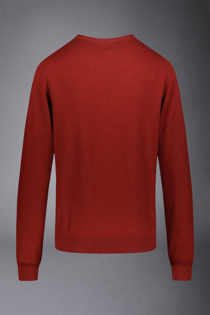 Men's roundneck wool and cotton sweater