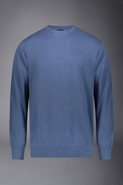 Men's roundneck wool and cotton sweater