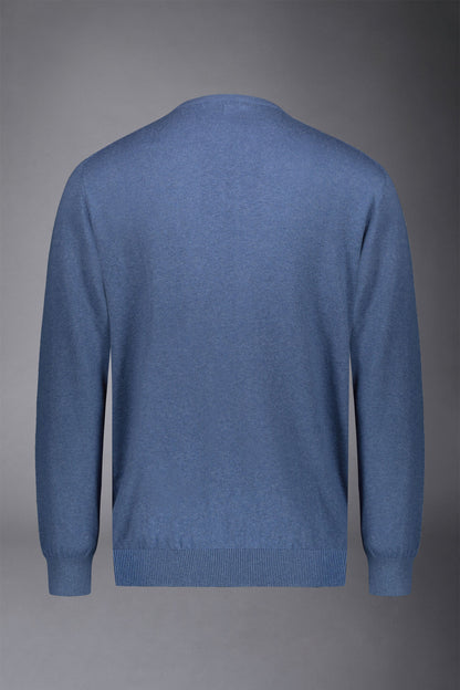 Men's roundneck wool and cotton sweater