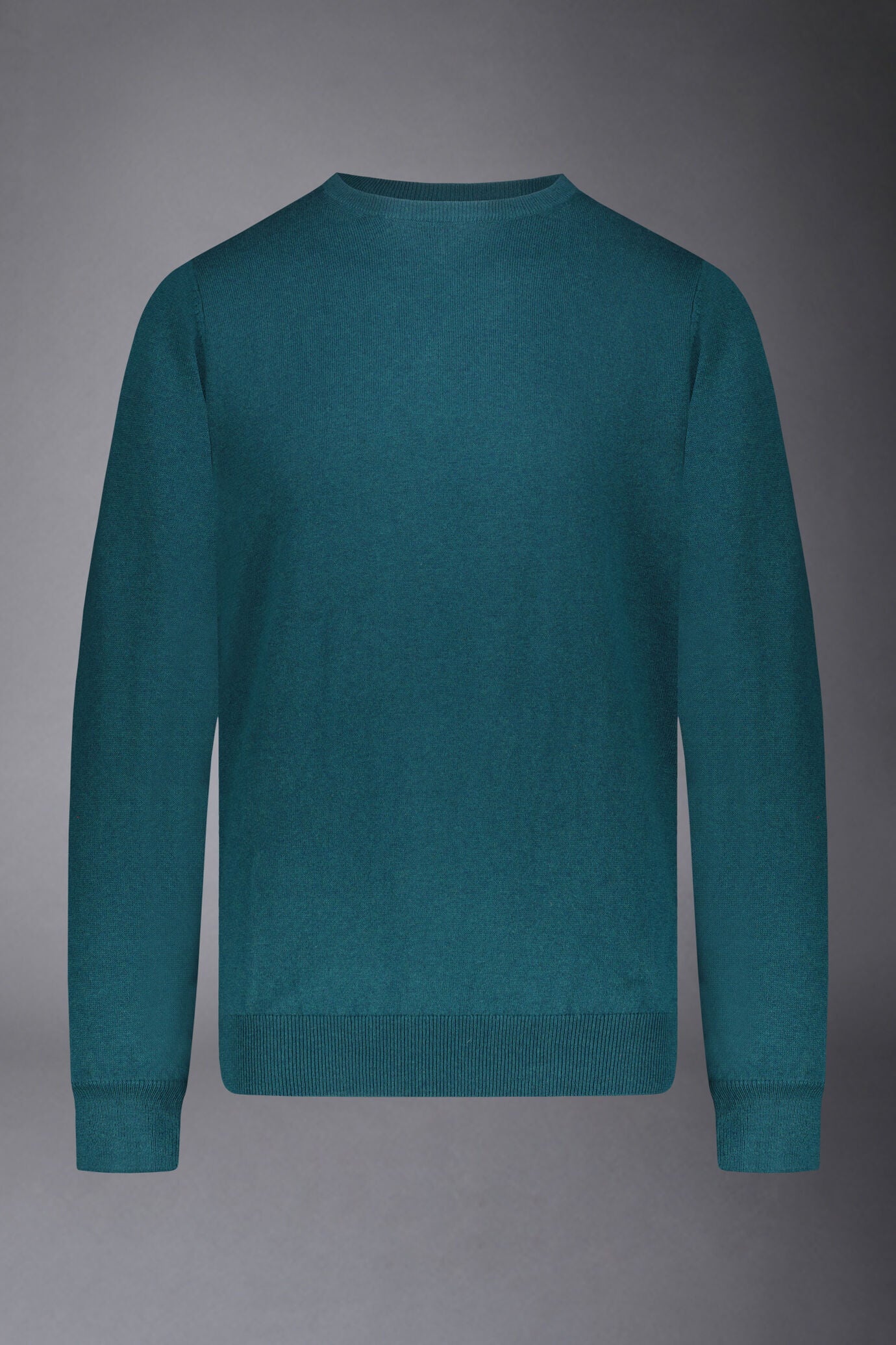 Men's roundneck wool and cotton sweater