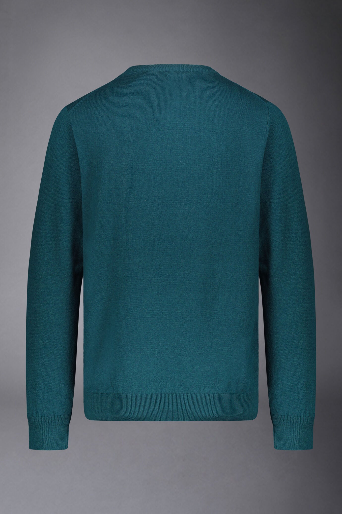 Men's roundneck wool and cotton sweater