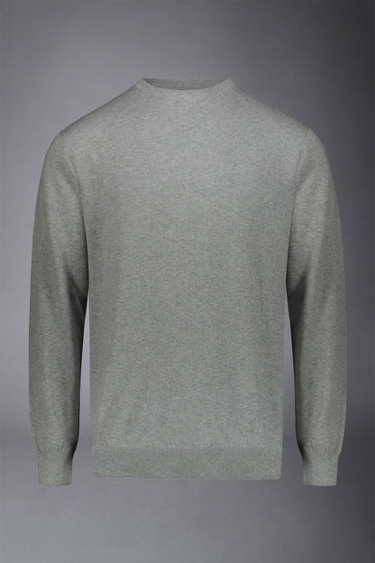Men's roundneck wool and cotton sweater