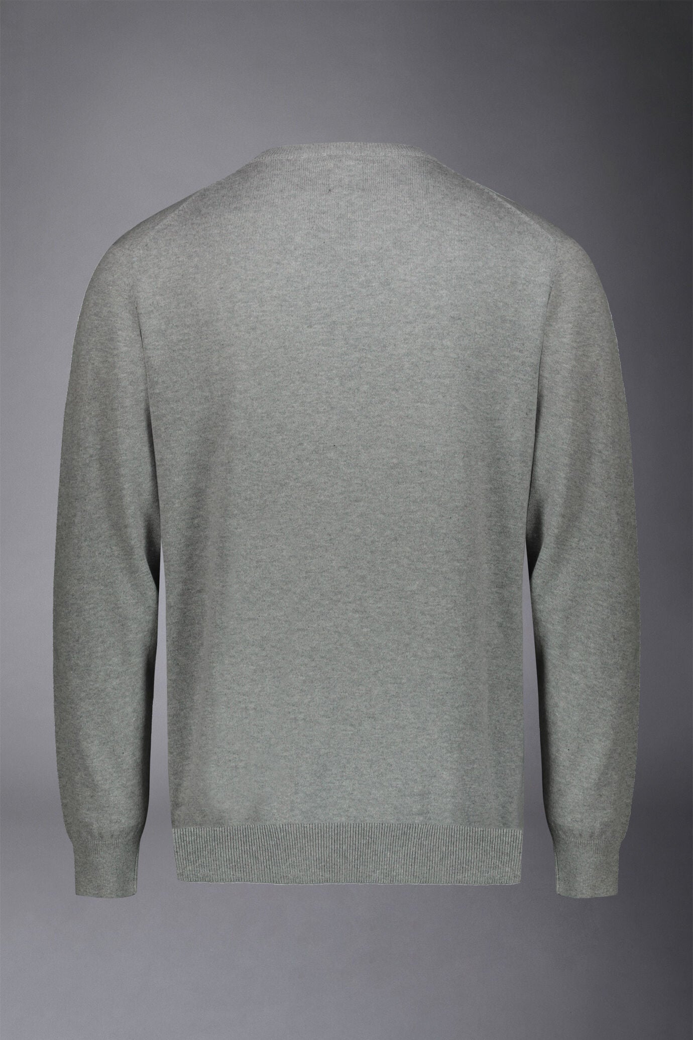 Men's roundneck wool and cotton sweater