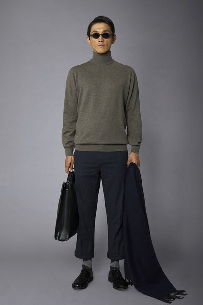 Men's wool and cotton turtleneck sweater