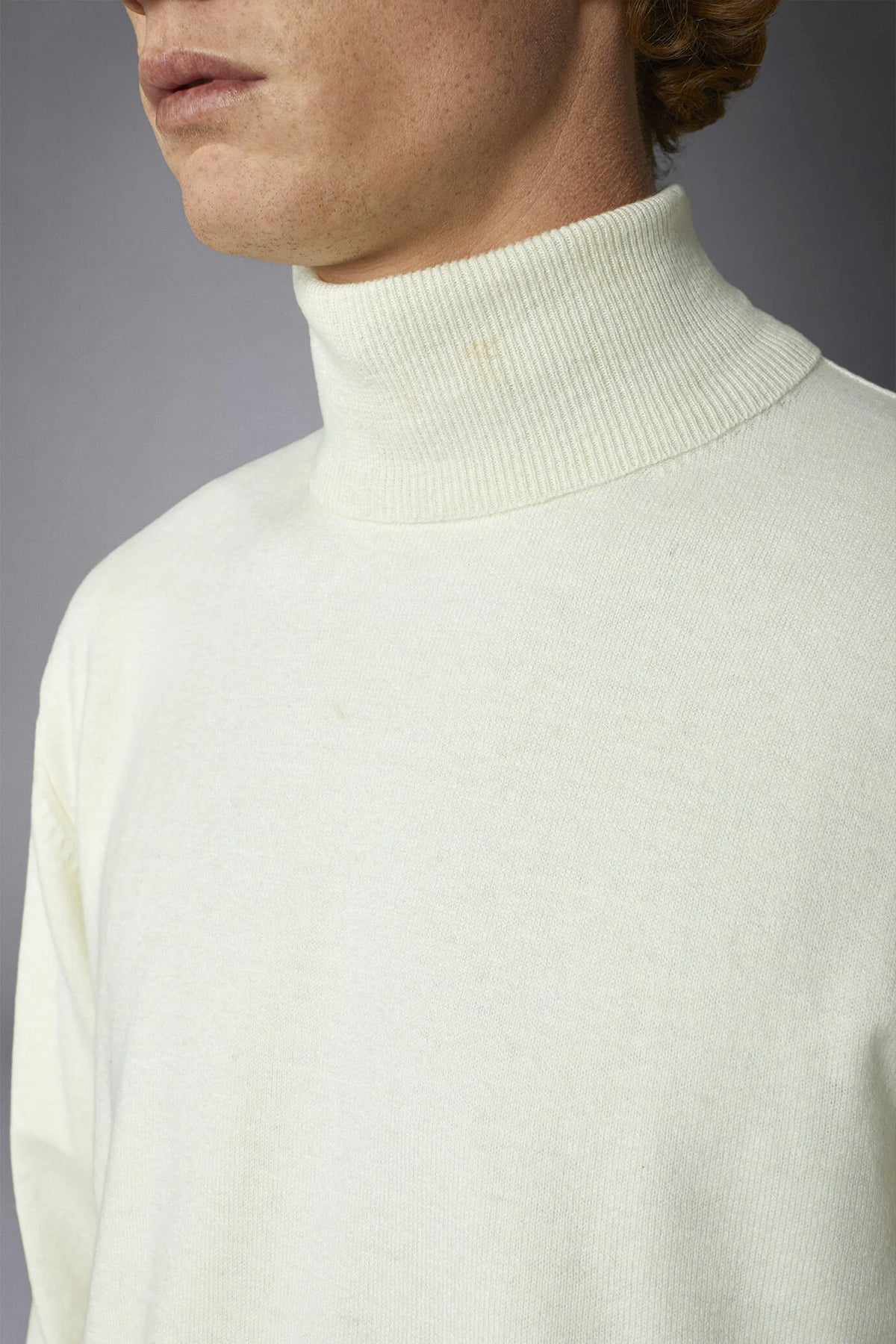 Men's wool and cotton turtleneck sweater