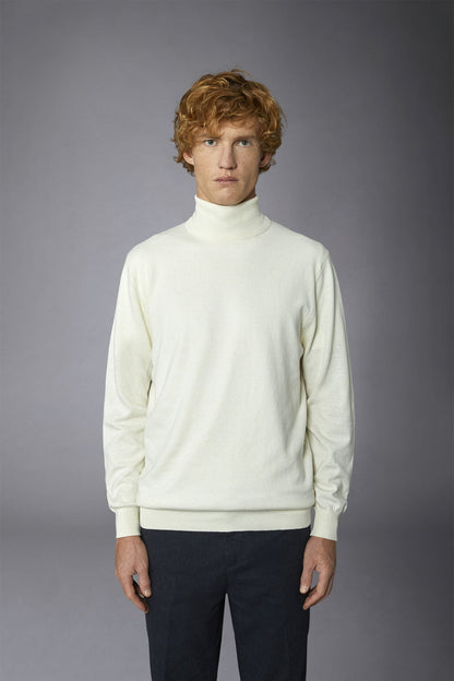 Men's wool and cotton turtleneck sweater