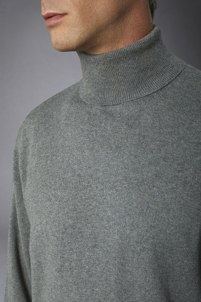 Men's wool and cotton turtleneck sweater