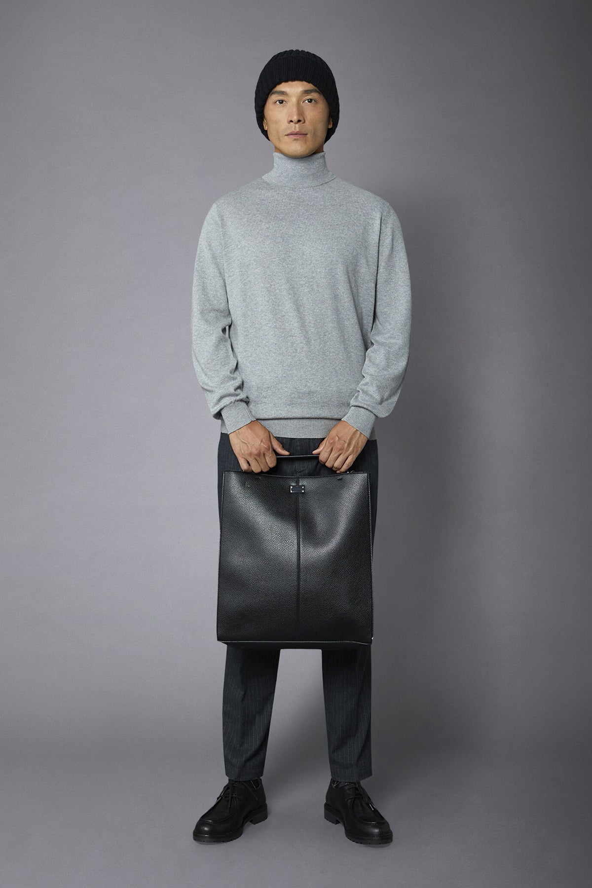 Men's wool and cotton turtleneck sweater