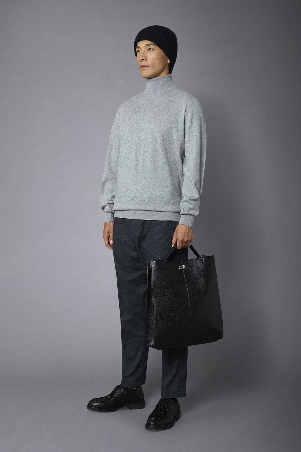 Men's wool and cotton turtleneck sweater