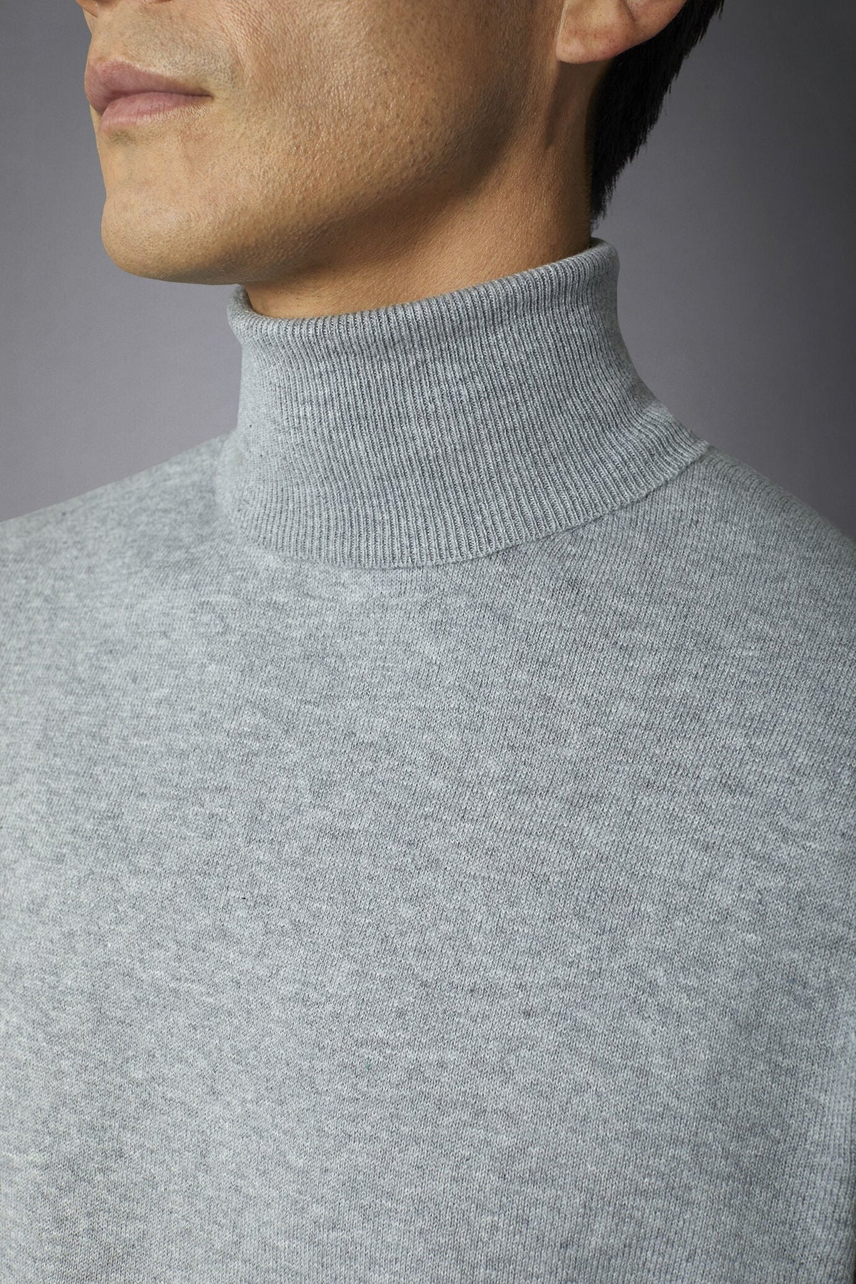 Men's wool and cotton turtleneck sweater