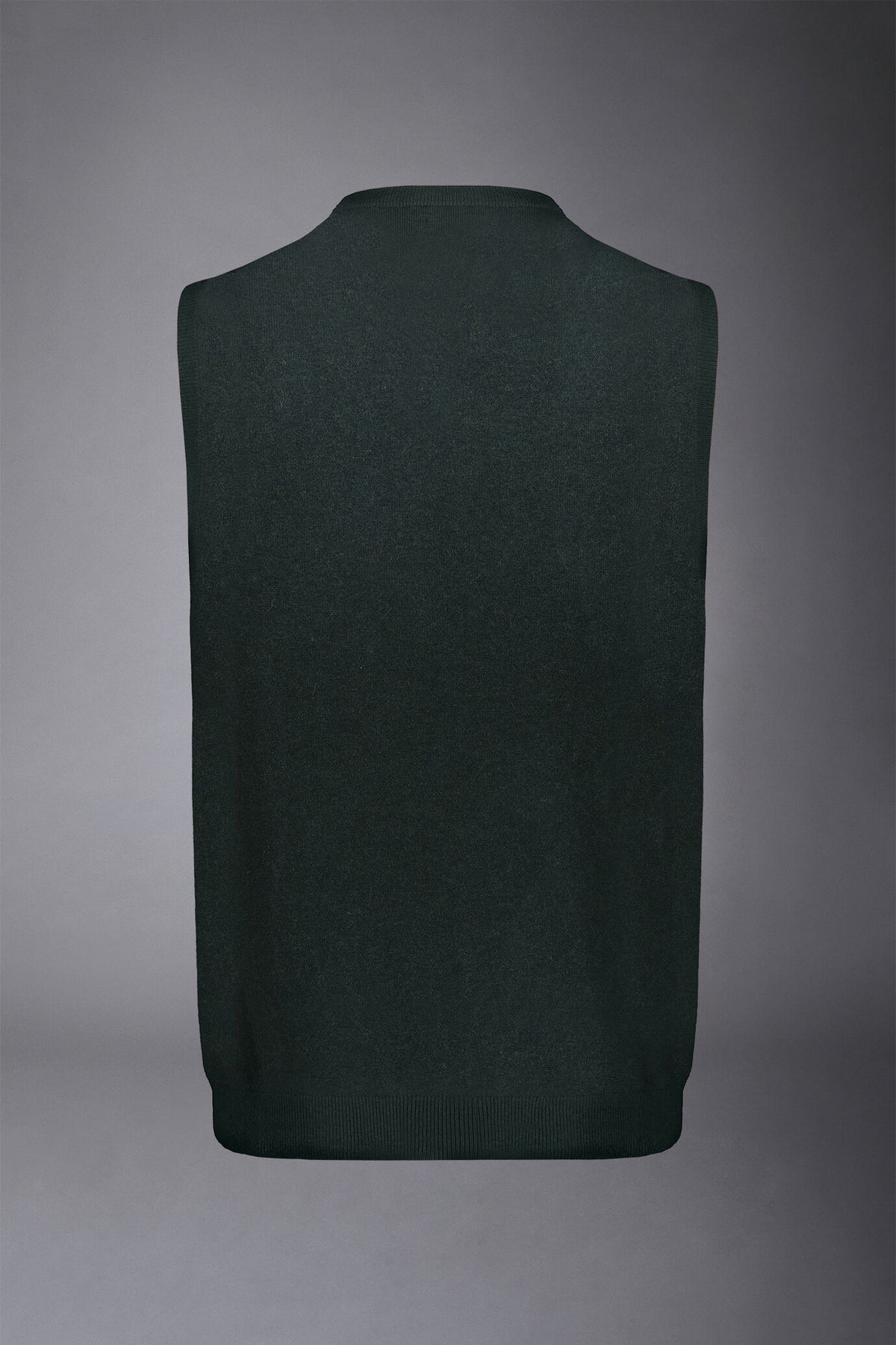 Men's wool and cotton roundneck waistcoat