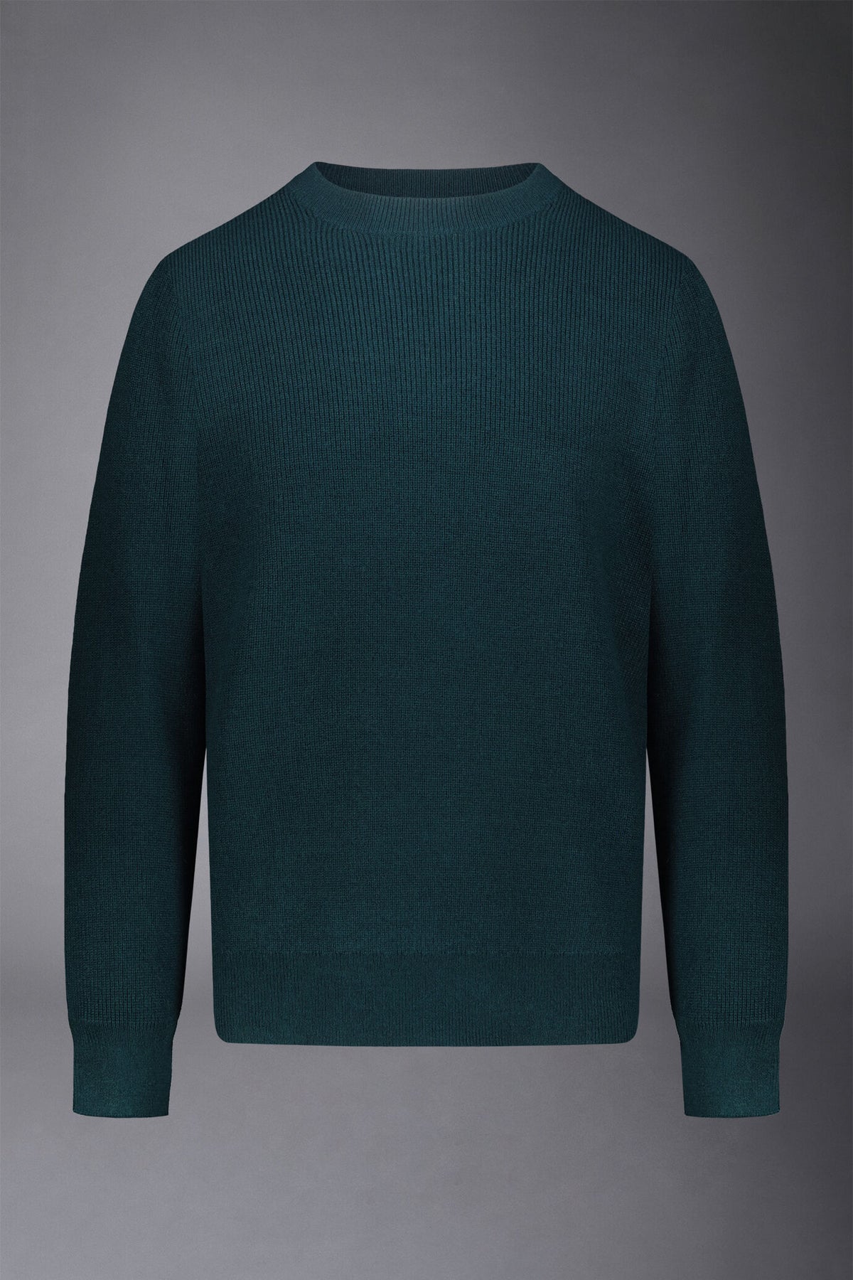 Men's roundneck sweater with English rib knitting regular fit