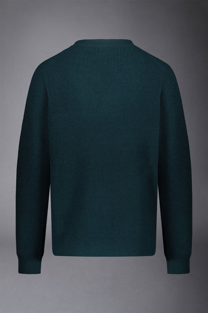 Men's roundneck sweater with English rib knitting regular fit