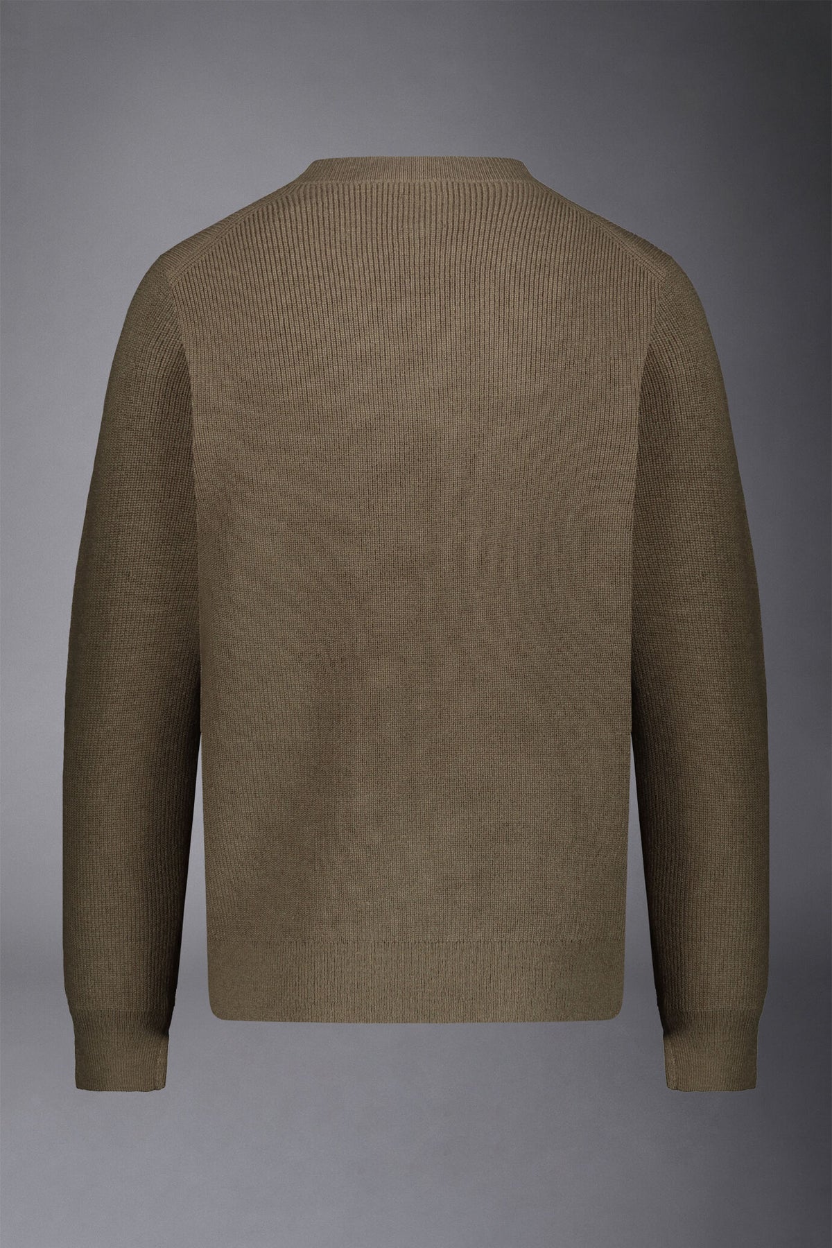 Men's roundneck sweater with English rib knitting regular fit