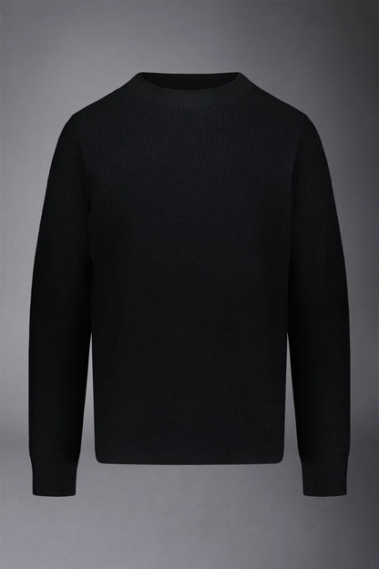 Men's roundneck sweater with English rib knitting regular fit