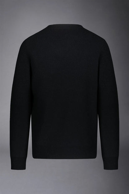 Men's roundneck sweater with English rib knitting regular fit