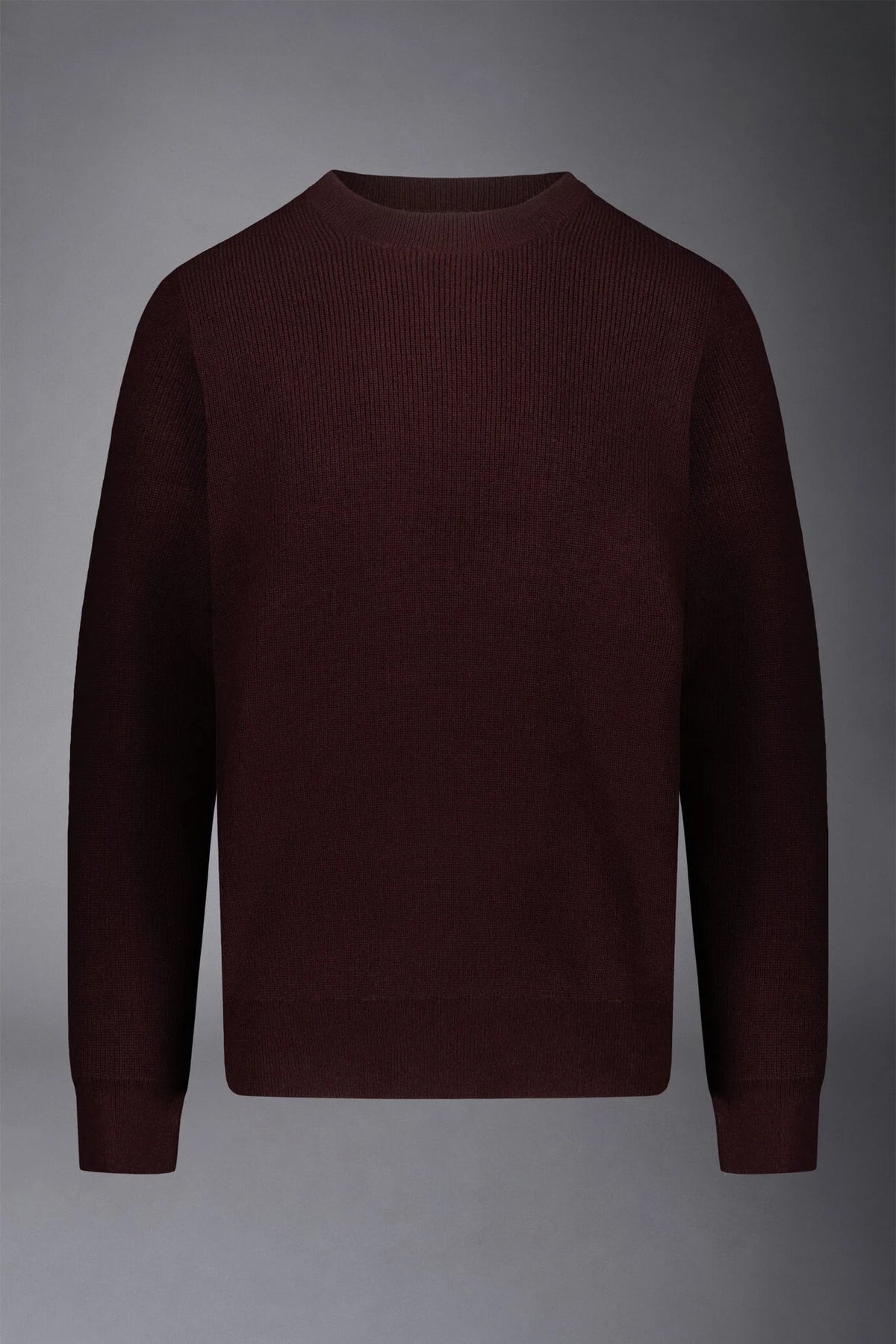 Men's roundneck sweater with English rib knitting regular fit