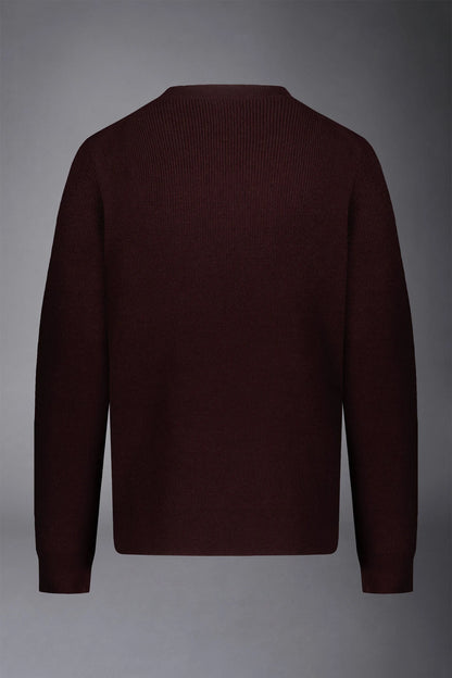 Men's roundneck sweater with English rib knitting regular fit