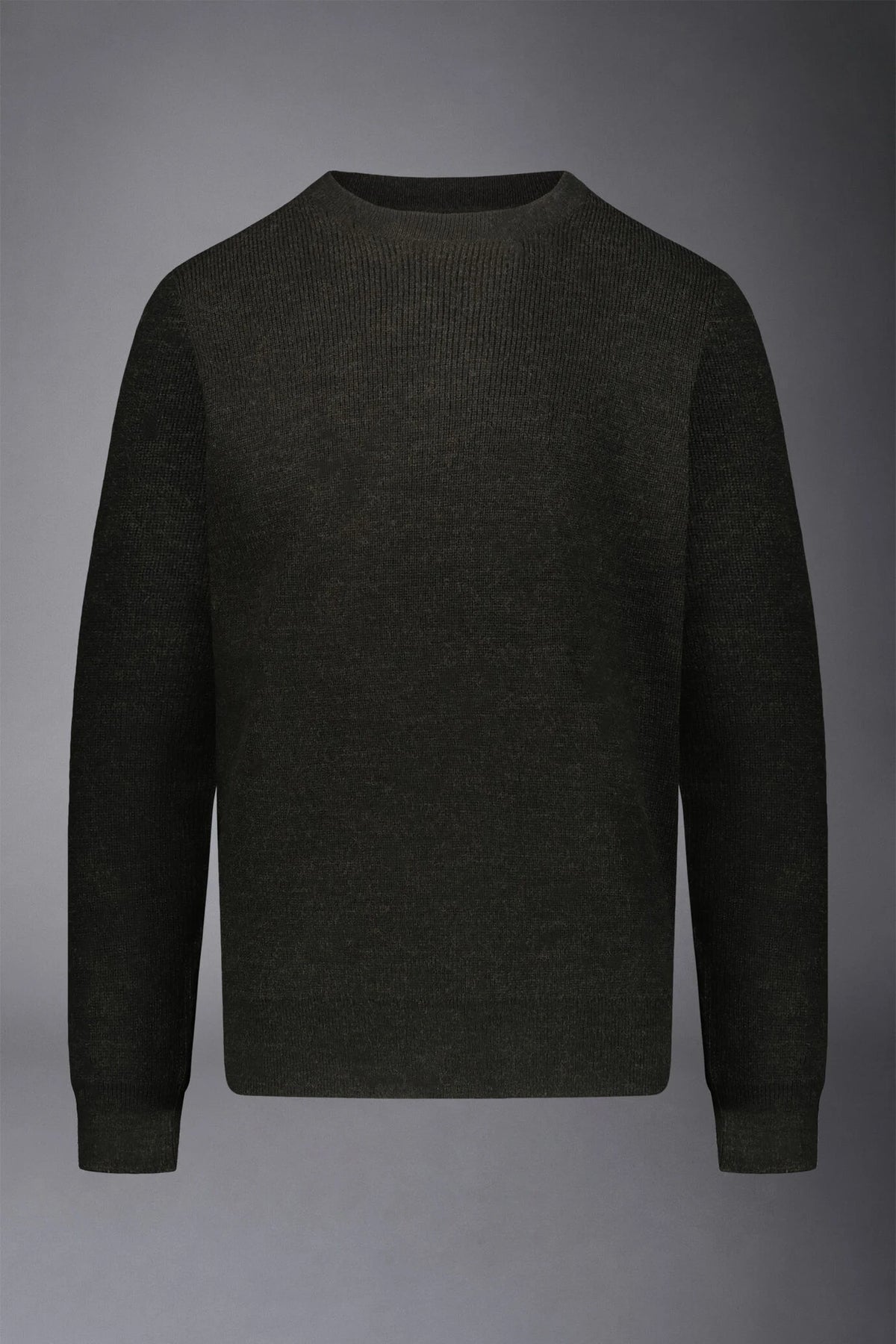 Men's roundneck sweater with English rib knitting regular fit
