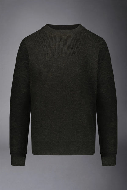 Men's roundneck sweater with English rib knitting regular fit