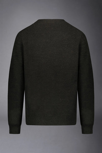 Men's roundneck sweater with English rib knitting regular fit