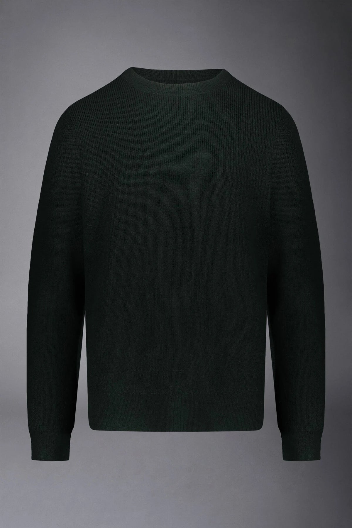 Men's roundneck sweater with English rib knitting regular fit