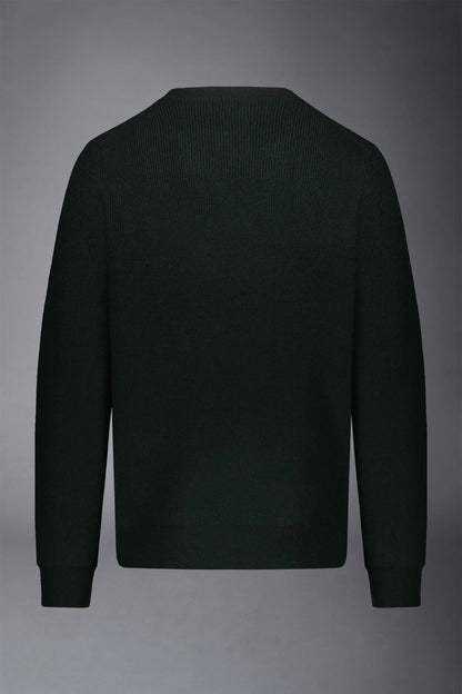 Men's roundneck sweater with English rib knitting regular fit