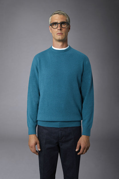 Men's crew neck wool blend lambswool regular fit sweater