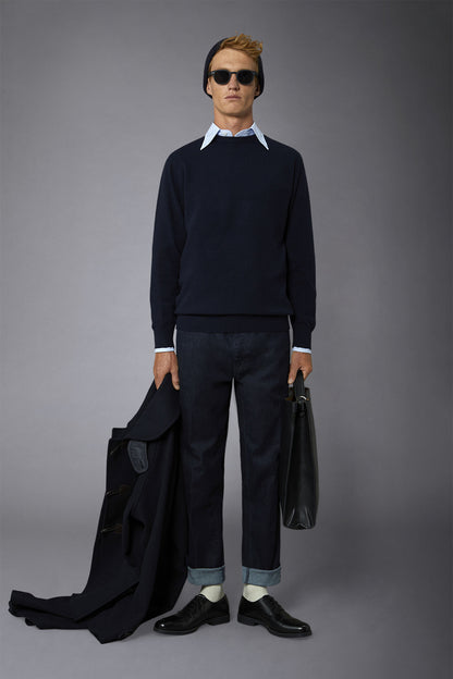 Men's crew neck wool blend lambswool regular fit sweater
