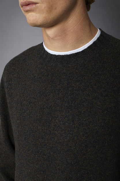 Men's crew neck wool blend lambswool regular fit sweater