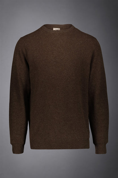 Men's crew neck wool blend lambswool regular fit sweater