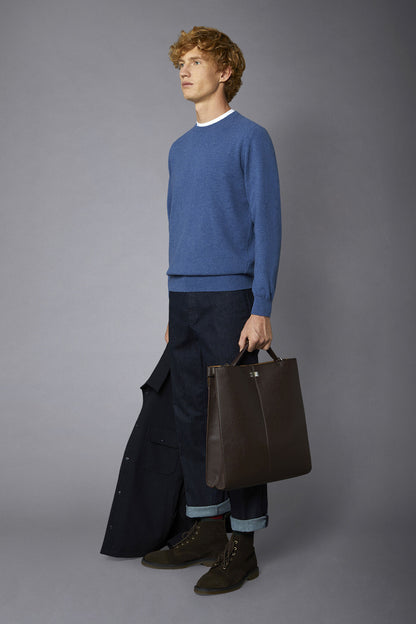 Men's crew neck wool blend lambswool regular fit sweater