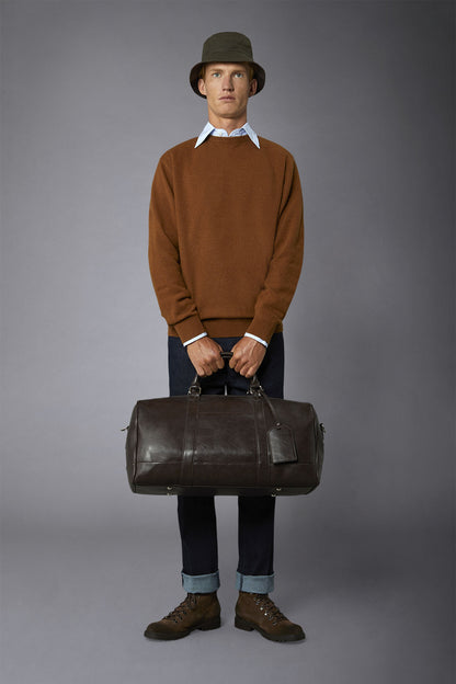 Men's crew neck wool blend lambswool regular fit sweater