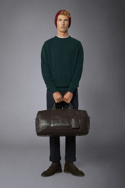 Men's crew neck wool blend lambswool regular fit sweater