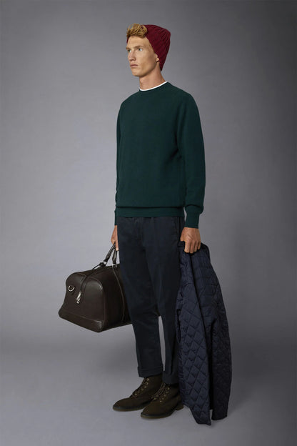 Men's crew neck wool blend lambswool regular fit sweater