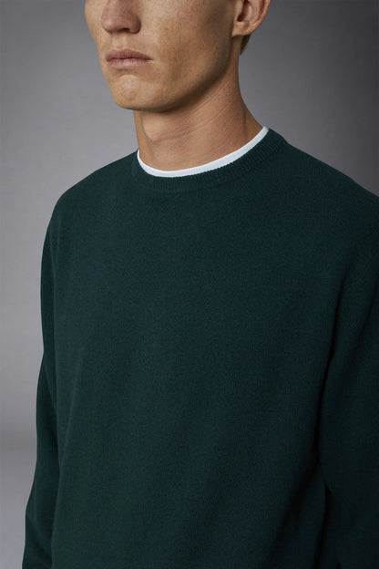 Men's crew neck wool blend lambswool regular fit sweater