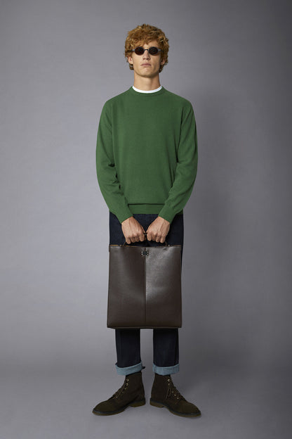 Men's crew neck wool blend lambswool regular fit sweater
