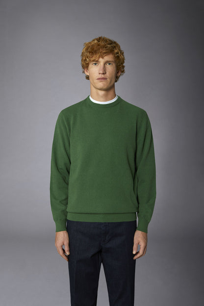 Men's crew neck wool blend lambswool regular fit sweater