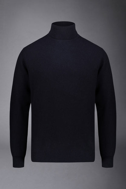 Men's turtleneck lambswool blend regular fit sweater
