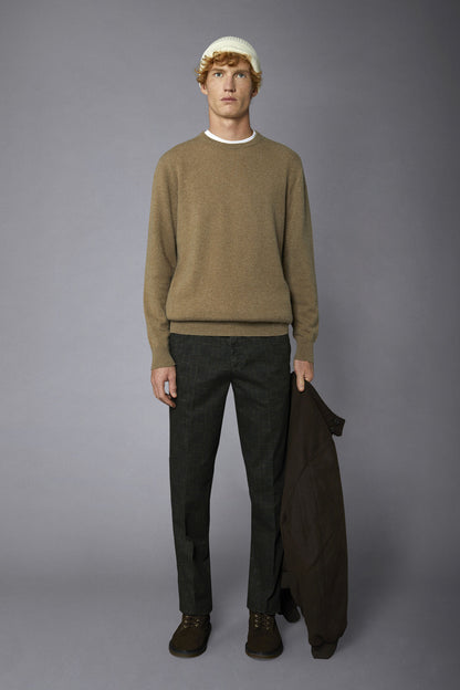 Men's 100% cashmere regular fit roundneck sweater