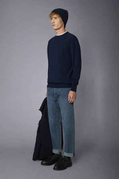 Men's 100% cashmere regular fit roundneck sweater