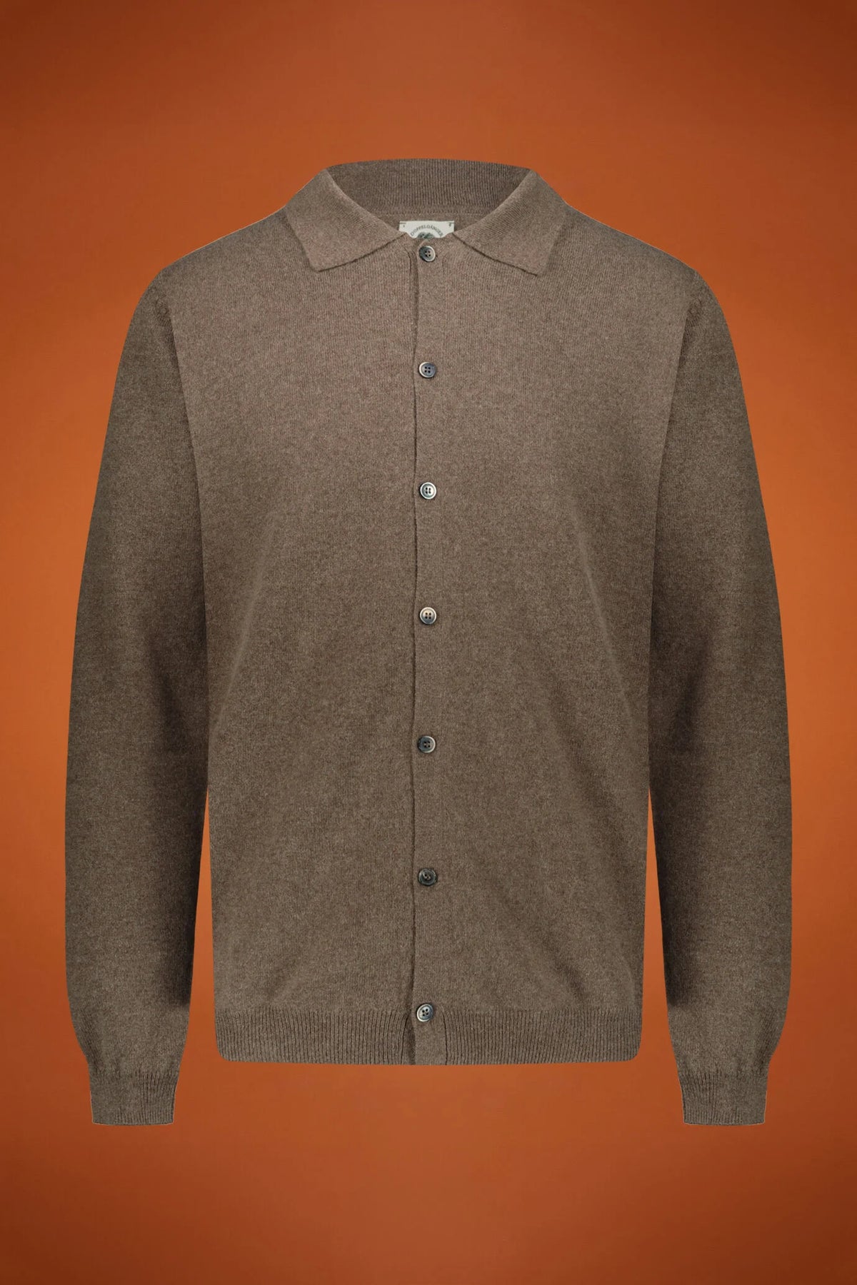 Genderless 100% cashmere regular fit polo shirt