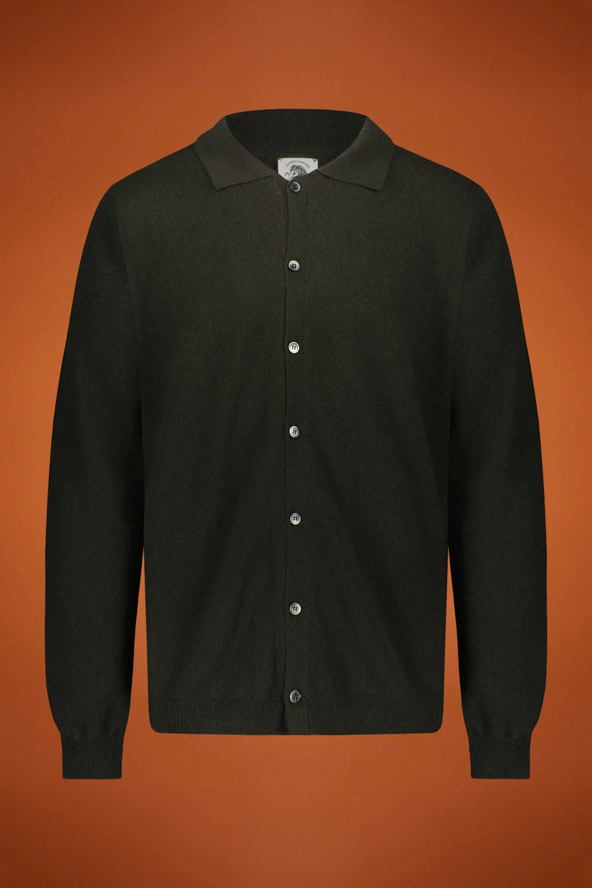 Genderless 100% cashmere regular fit polo shirt