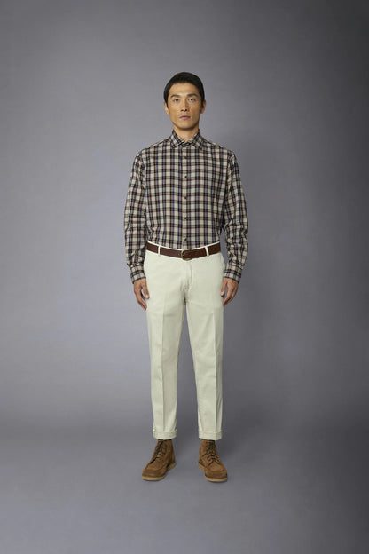 Men's classic chino pants regular fit twill construction
