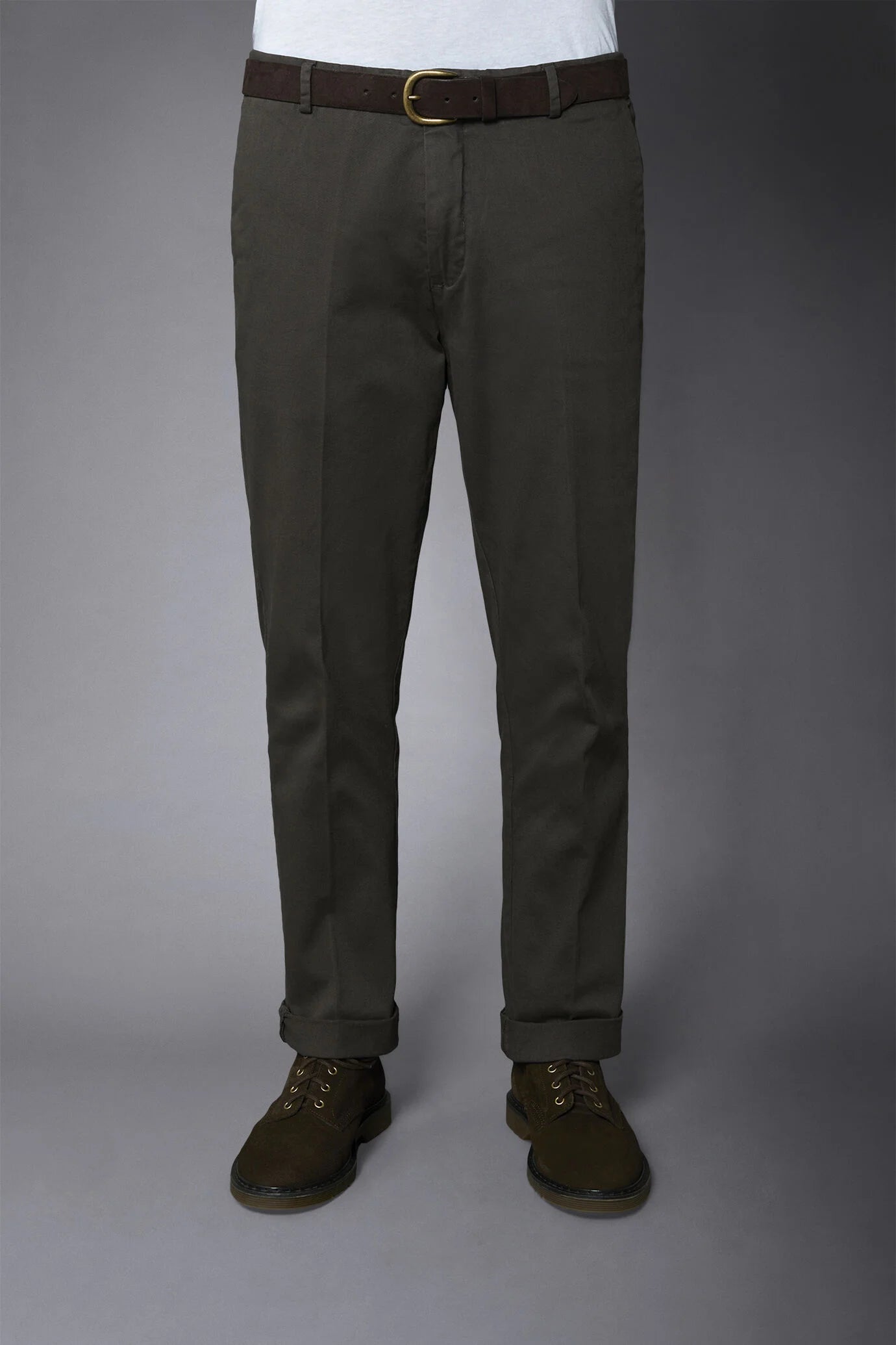 Men's classic chino pants regular fit twill construction