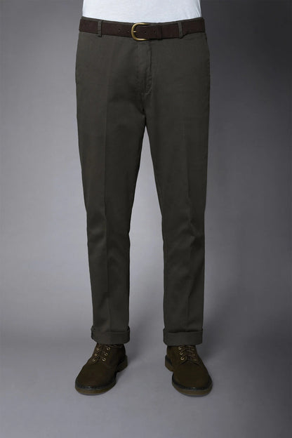 Men's classic chino pants regular fit twill construction